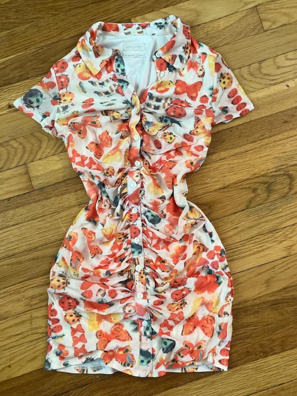 Urban Outfitters Bug Button Retro Mini Dress Size S